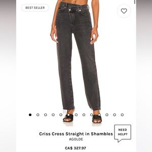 *LIKE NEW* AGOLDE crisscross straight leg jeans